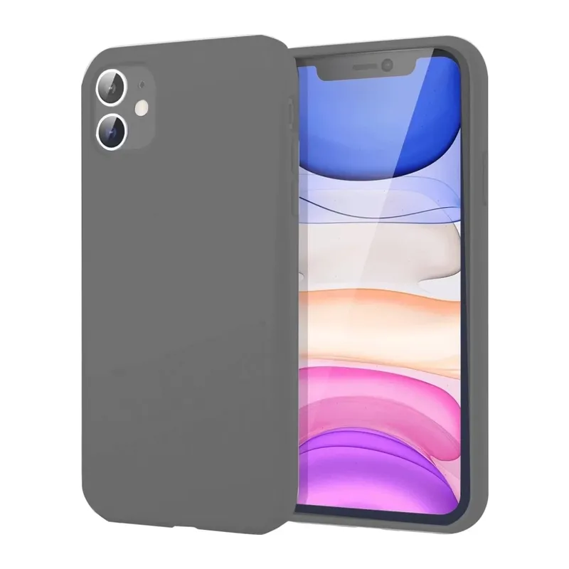 iPhone 11 Kılıf First Silikon - Gri