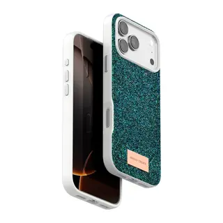 iPhone 17 Pro Bright Simli Kapak - Koyu Yeşil