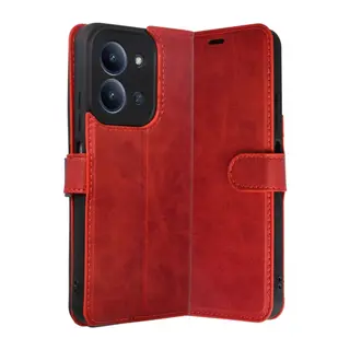 Redmi 15C 4G Trend S Plus Kapaklı Kılıf - Kırmızı