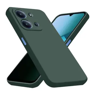 Redmi 15C 4G Nano içi Kadife Silikon - Koyu Yeşil