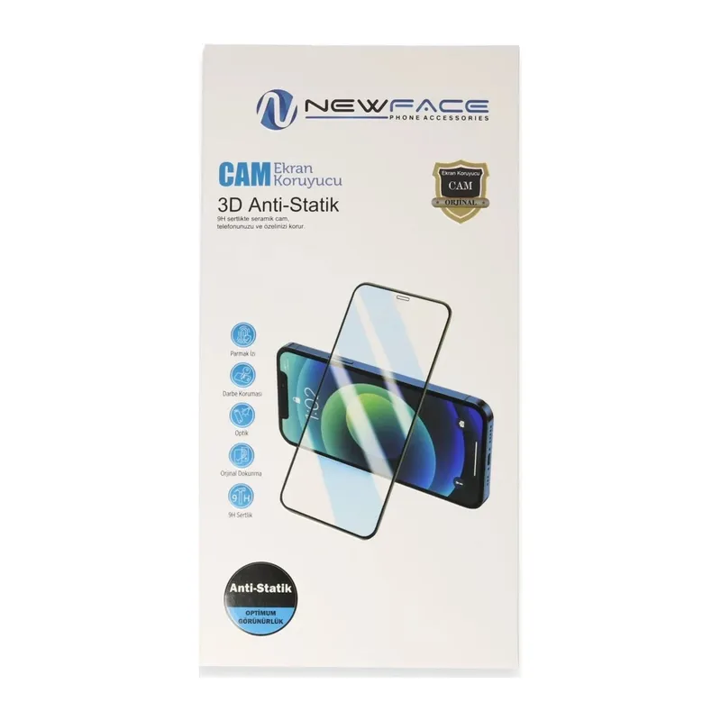 Mi 15T Pro 3D Antistatik Cam Ekran Koruyucu - Siyah