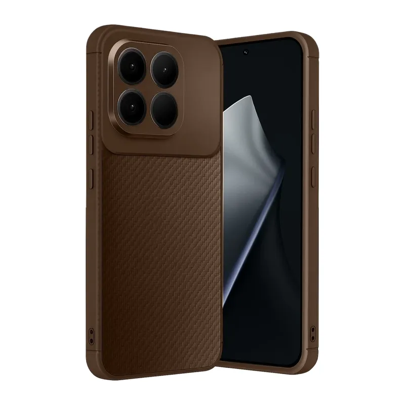 Mi 15T Auto Focus Karbon Kapak - Kahverengi