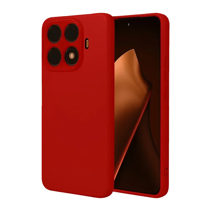 Mi 15T Pro Nano içi Kadife Silikon - Kırmızı