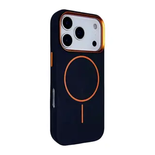 iPhone 18 Pro/17 Pro Luno Deri Magsafe Kapak - Mavi