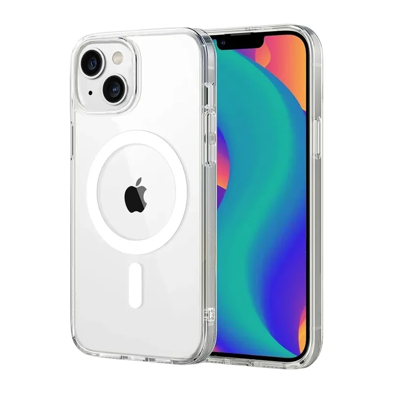 iPhone 14 Combo Sert Şeffaf Magsafe Kapak - Şeffaf