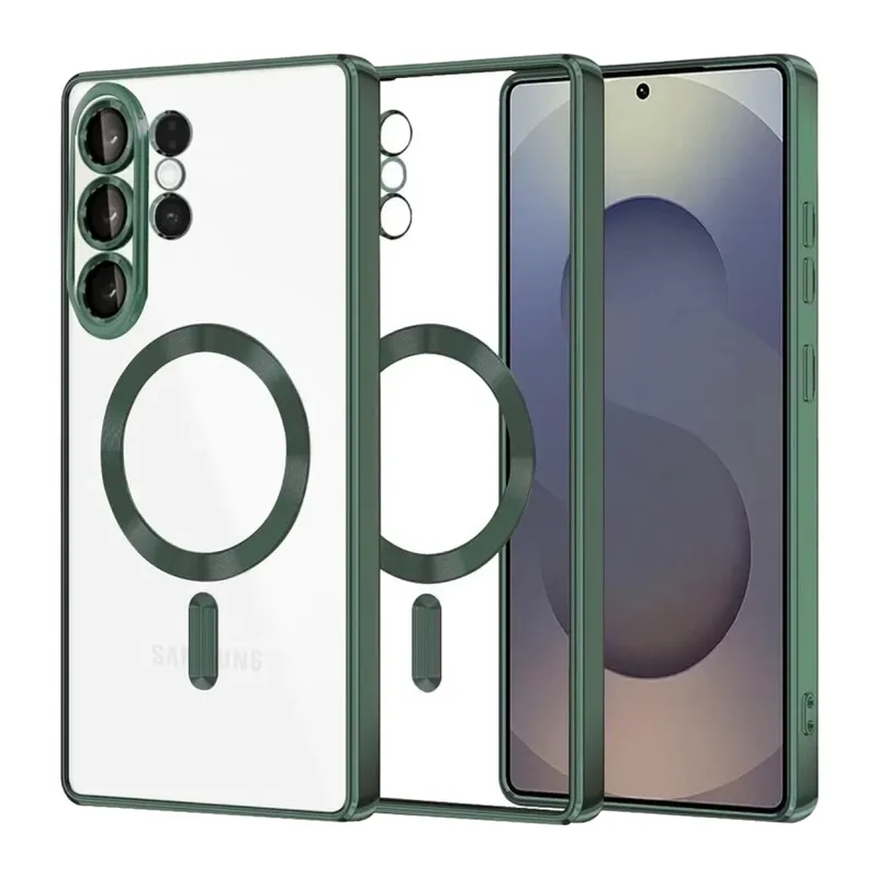 Samsung Galaxy S26 Ultra Kross Magneticsafe Kapak - Koyu Yeşil