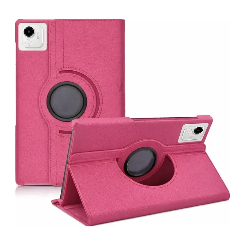Huawei Honor Pad X9A 360 Tablet Deri Kılıf - Pembe