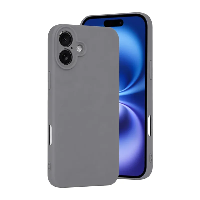 iPhone 16 Plus Kılıf First Silikon - Gri