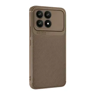 Poco F8 Pro Auto Focus Karbon Kapak - Kahverengi