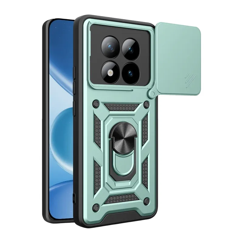 Redmi Note 15 Pro 5G Pars Lens Yüzüklü Silikon - Yeşil