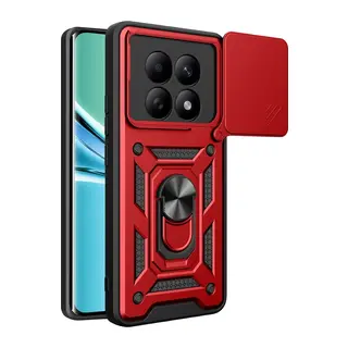 Redmi Note 15 4G Pars Lens Yüzüklü Silikon - Kırmızı