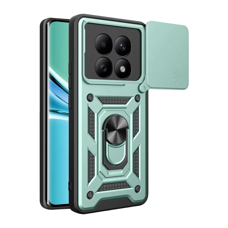 Redmi Note 15 4G Pars Lens Yüzüklü Silikon - Yeşil
