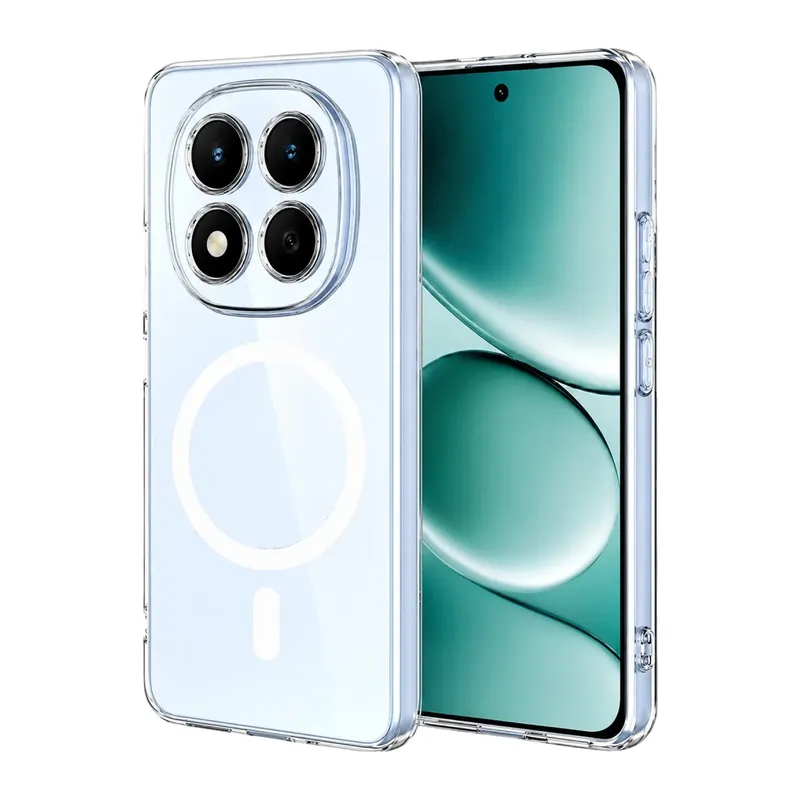 Redmi Note 15 Pro 4G Combo Sert Şeffaf Magsafe Kapak - Şeffaf