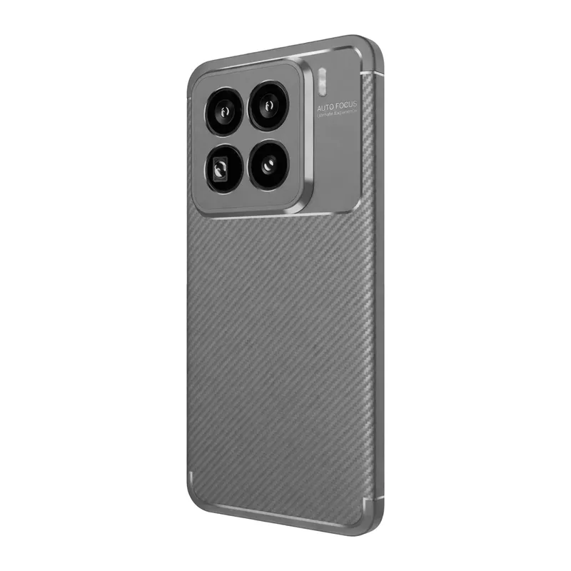 Mi 15 Pro Kılıf Auto Focus Karbon Kapak - Gri