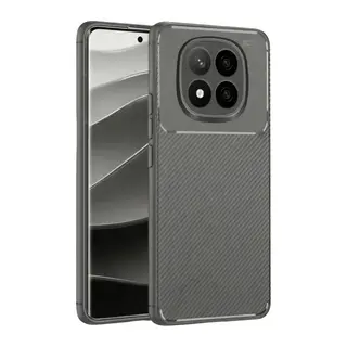 Redmi Note 14 Pro Plus Kılıf Auto Focus Karbon Kapak - Gri