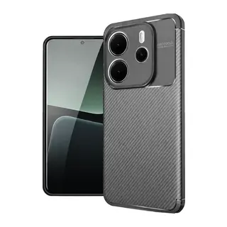 Redmi Note 14 4G Kılıf Auto Focus Karbon Kapak - Gri