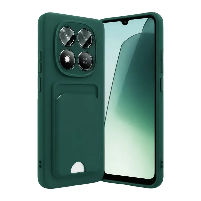 Redmi Note 15 Pro 4G Kelvin Kartvizitli Silikon - Koyu Yeşil