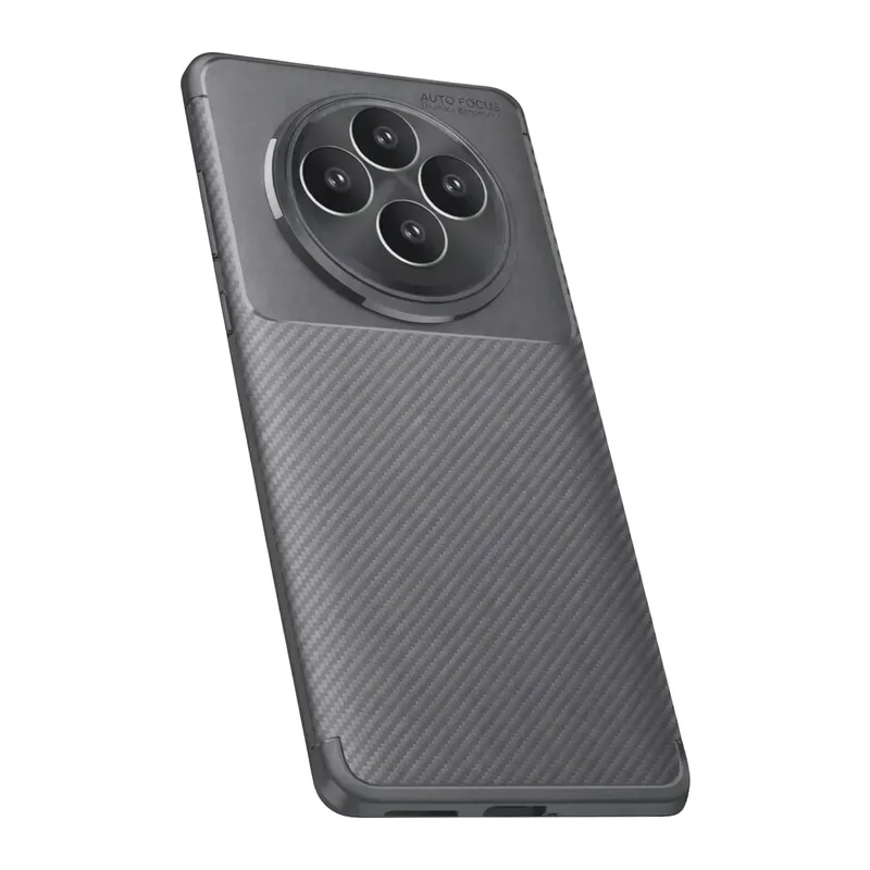 Reno 11 FS Kılıf Auto Focus Karbon Kapak - Gri