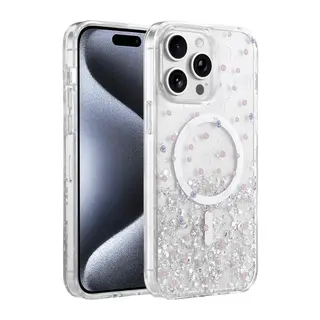 iPhone 14 Pro Max Misk Simli Magsafe Kapak - Desen 1