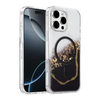 iPhone 16 Pro Max Lotus Simli Magsafe Kapak - Siyah