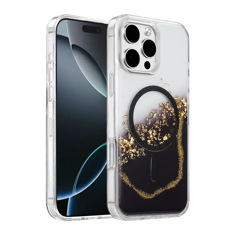 iPhone 16 Pro Max Lotus Simli Magsafe Kapak - Siyah