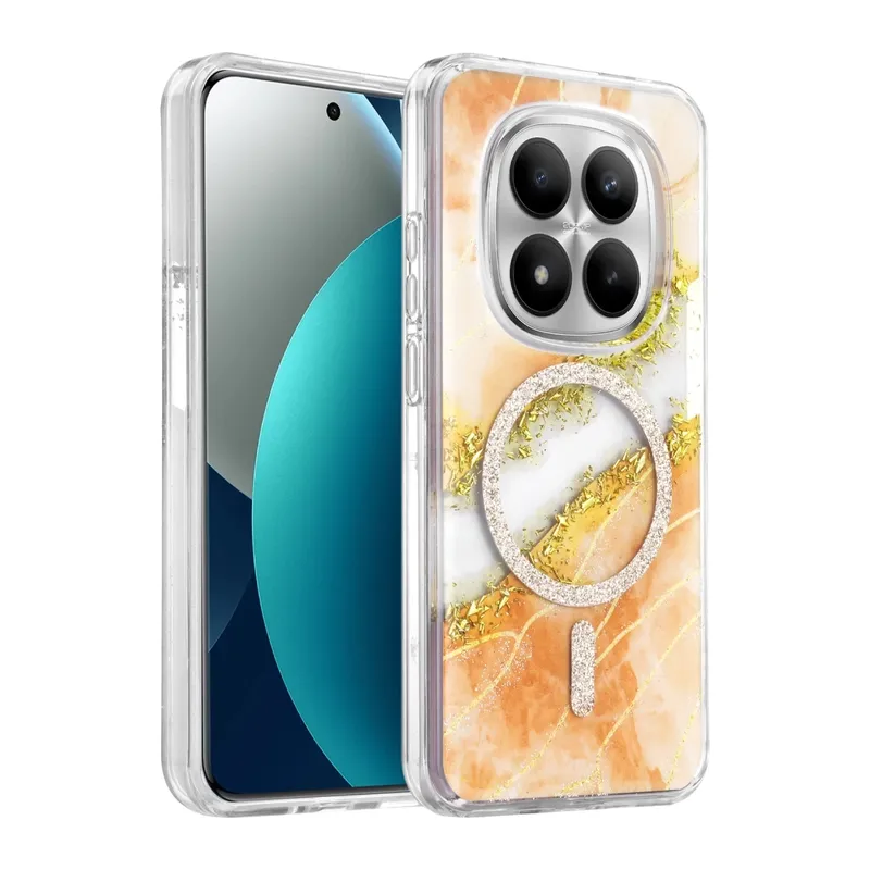 Redmi Note 15 Pro 4G Lotus Simli Magsafe Kapak - Turuncu