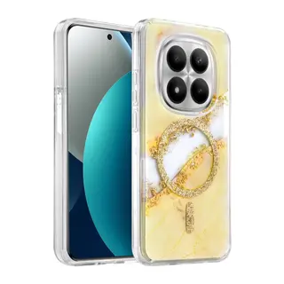Redmi Note 15 Pro Plus 5G Lotus Simli Magsafe Kapak - Gümüş