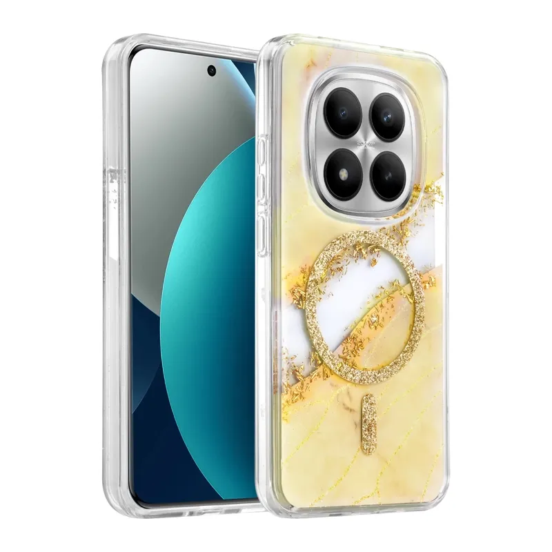 Redmi Note 15 Pro Plus 5G Lotus Simli Magsafe Kapak - Gümüş