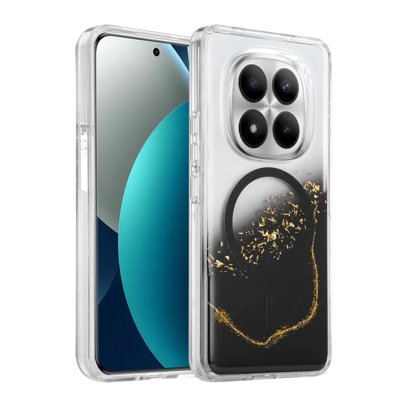Redmi Note 15 Pro Plus 5G Lotus Simli Magsafe Kapak - Siyah