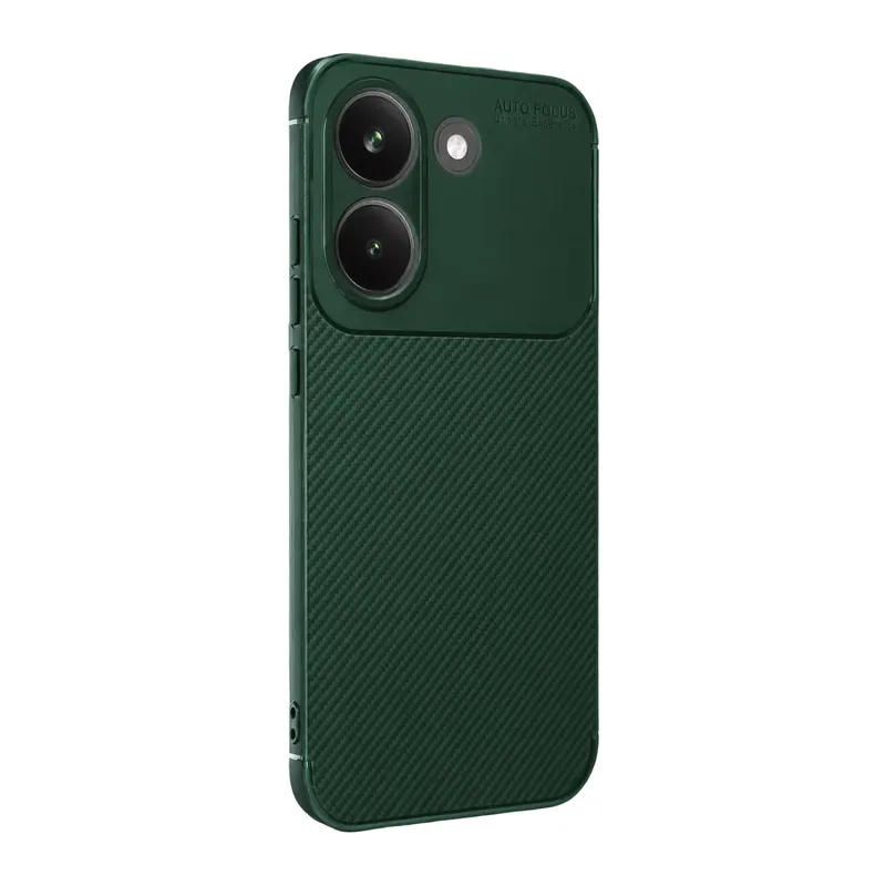 Poco X8 Pro Auto Focus Karbon Kapak - Koyu Yeşil