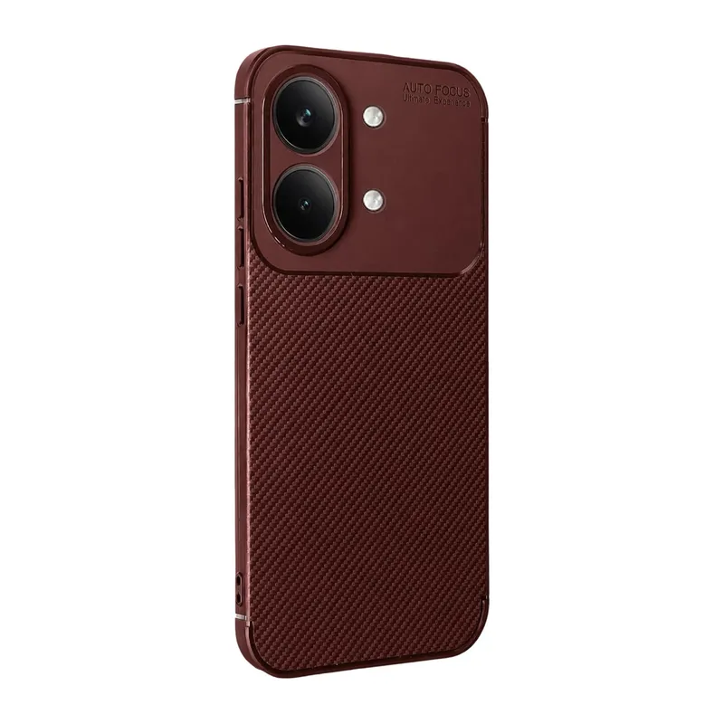 Poco X8 Pro Max Auto Focus Karbon Kapak - Bordo