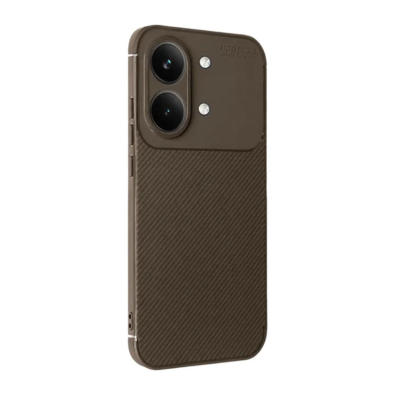 Poco X8 Pro Max Auto Focus Karbon Kapak - Kahverengi