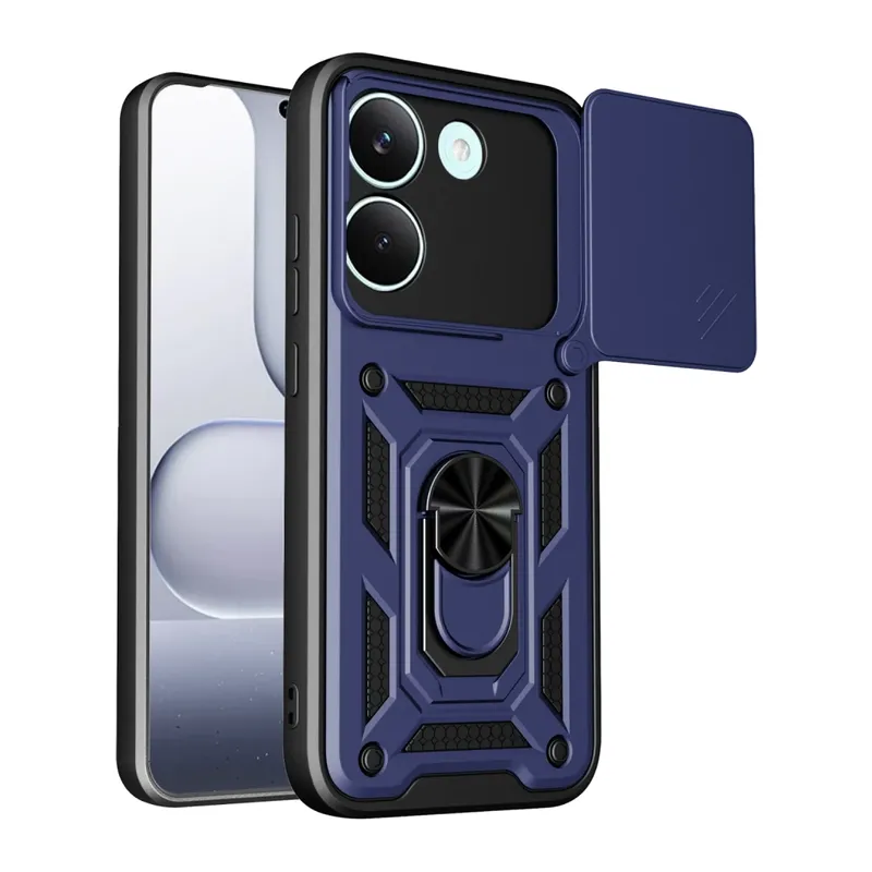 Poco X8 Pro Pars Lens Yüzüklü Silikon - Lacivert