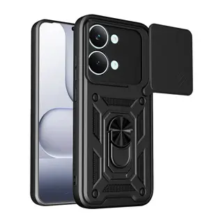 Poco X8 Pro Max Pars Lens Yüzüklü Silikon - Siyah