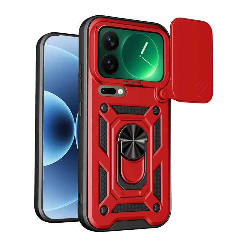 Mi 17 Pro Max Pars Lens Yüzüklü Silikon - Kırmızı