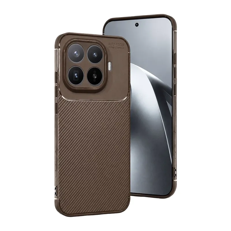 Mi 17T Pro Auto Focus Karbon Kapak - Kahverengi