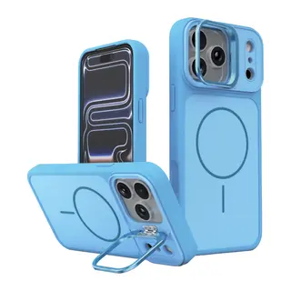iPhone 18 Pro Max/17 Pro Max Pale Magsafe Standlı Kapak - Sierra Blue
