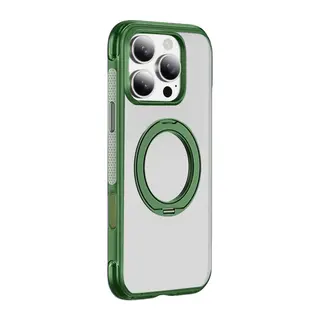iPhone 16 Pro Max Airbag Ring Yüzüklü Magsafe Kapak - Yeşil