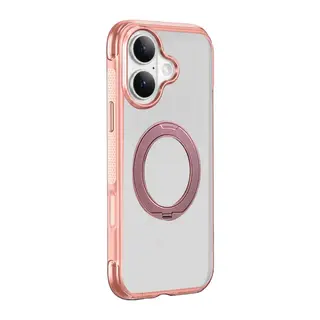 iPhone 17 Airbag Ring Yüzüklü Magsafe Kapak - Pembe