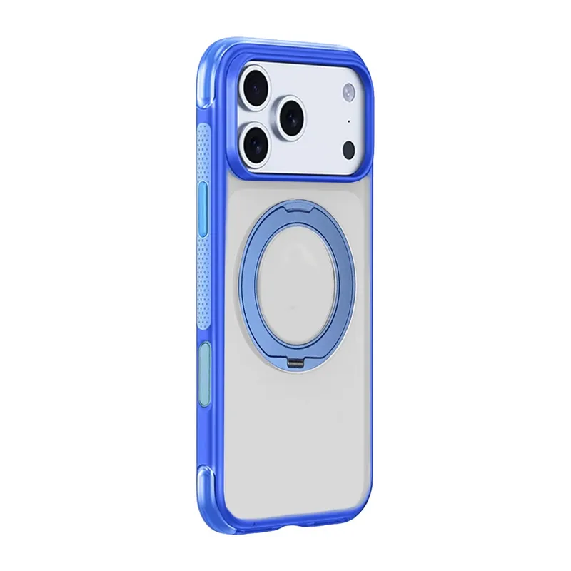 iPhone 18 Pro Max/17 Pro Max Airbag Ring Yüzüklü Magsafe Kapak - Mavi