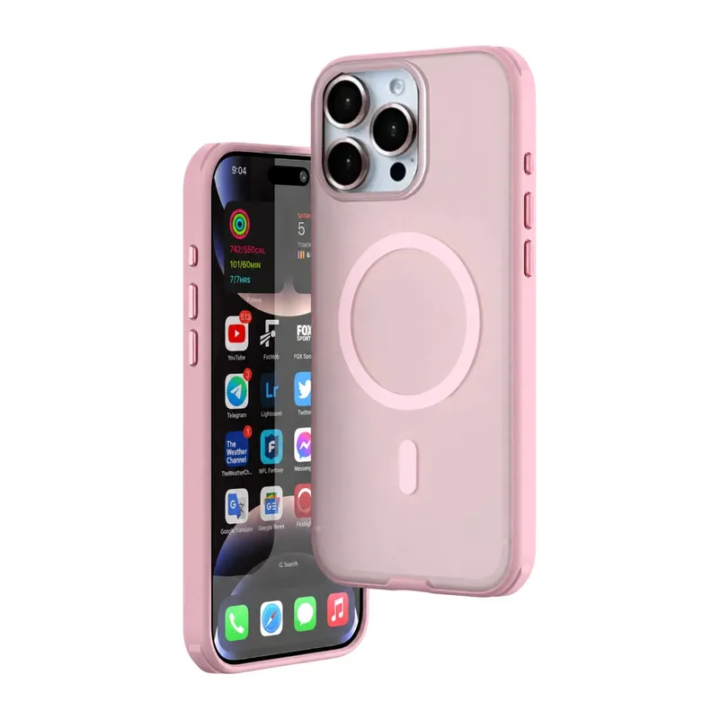 iPhone 16 Pro Max Mim Magsafe Kapak - Pembe