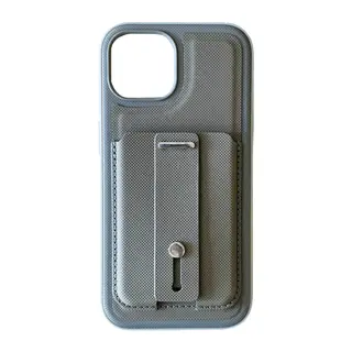 iPhone 14 Latte Kartvizitli Kapak - Koyu Gri