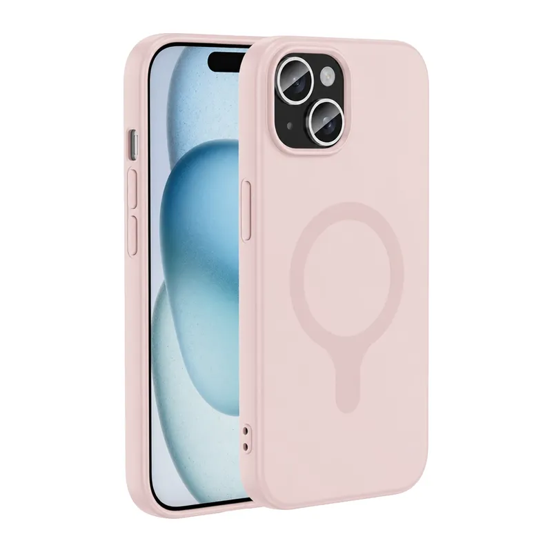 iPhone 14 Z Silikon Magsafe Kapak - Pembe