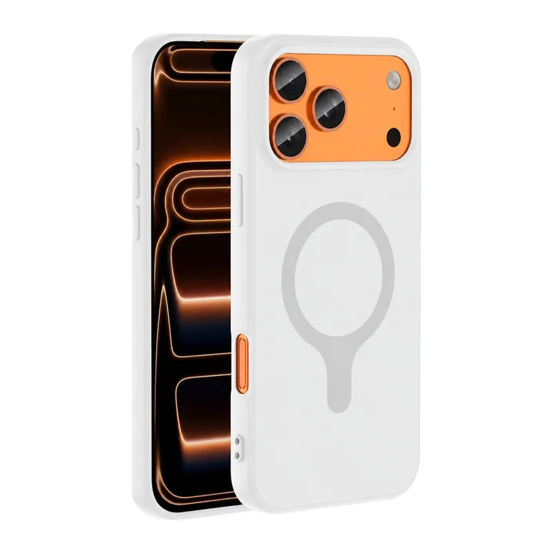 iPhone 18 Pro Max/17 Pro Max Z Silikon Magsafe Kapak - Beyaz