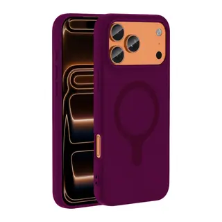 iPhone 18 Pro Max/17 Pro Max Z Silikon Magsafe Kapak - Bordo