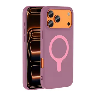 iPhone 18 Pro Max/17 Pro Max Z Silikon Magsafe Kapak - Mor