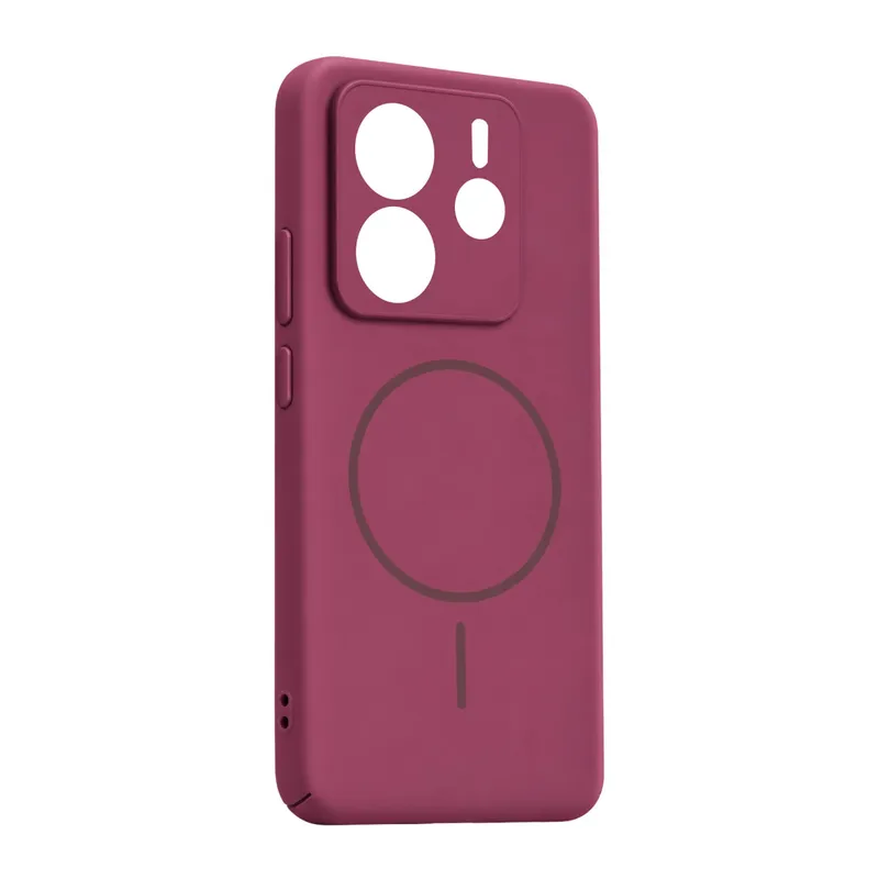 Redmi Note 14 4G Mika PC Magsafe Kapak - Bordo
