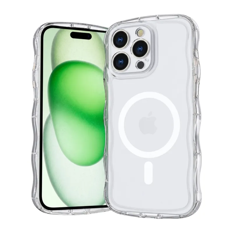 iPhone 15 Pro Max Vev Full Airbag Magsafe Kapak - Şeffaf