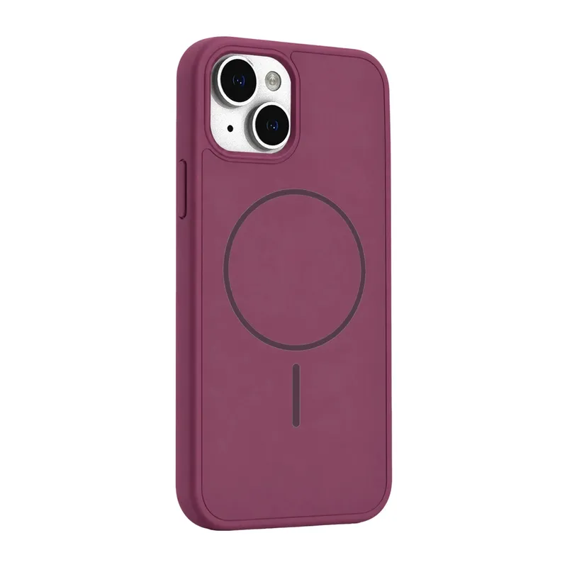 iPhone 15 Azus Magsafe Kapak - Bordo