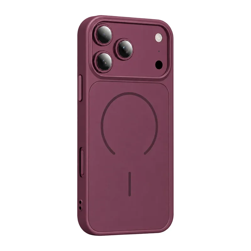 iPhone 18 Pro Max Azus Magsafe Kapak - Bordo